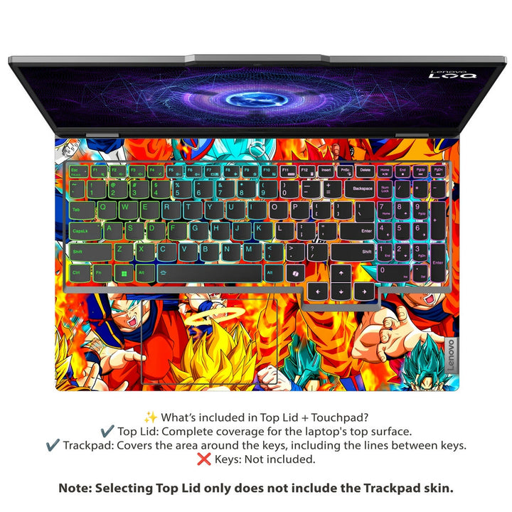 Laptop Skin - Dragon Ball Super Saiyans