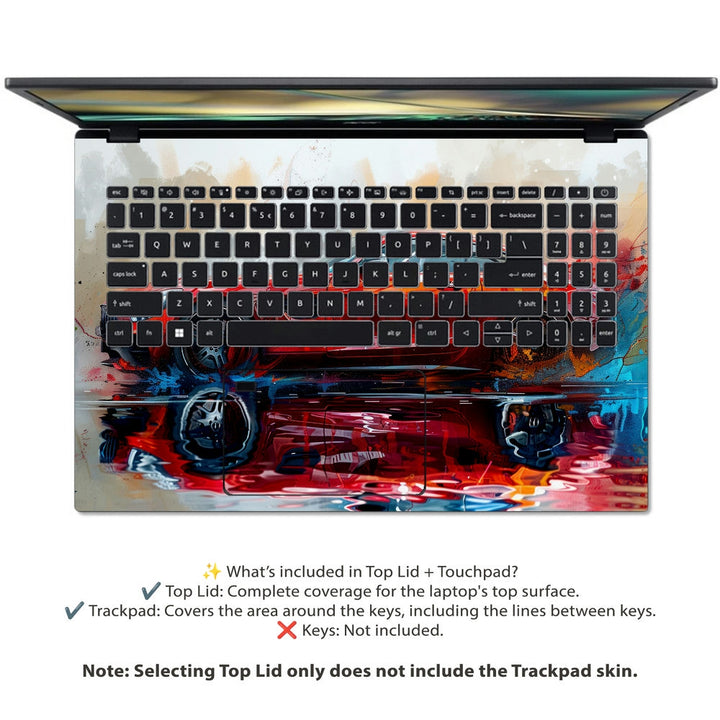 Acer Laptop Skin - Luxury Car Reflection