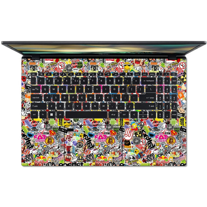 Acer Laptop Skin - Hand Sticker Bomb