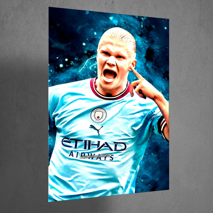 Metal Poster - Footballer Erling Haaland EH02