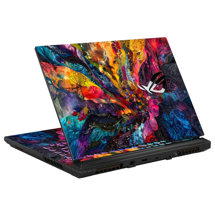 Asus Laptop Skin - Colorful Smoke and Fire Abstract