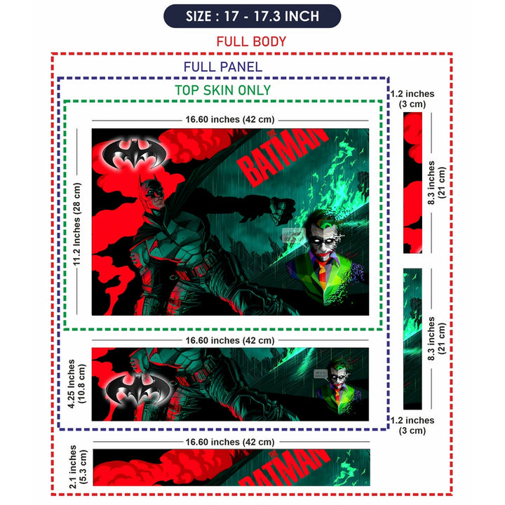 Laptop Skin - Batman Red Green