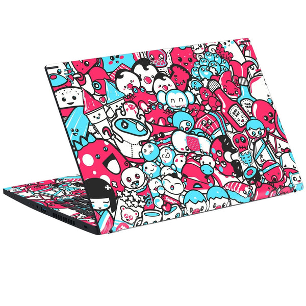 Acer Laptop Skin - Red Blue Faces