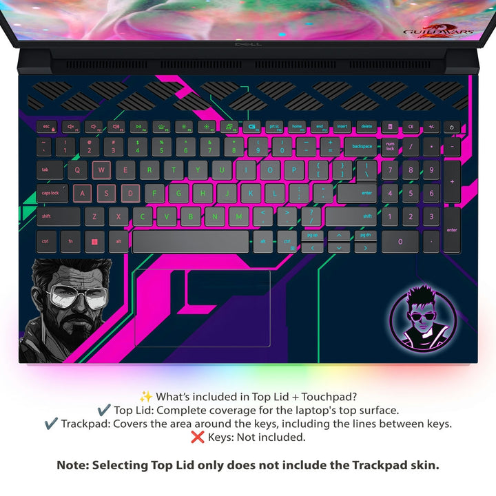 Dell Laptop Skin - Cyberpunk Neon Nexus