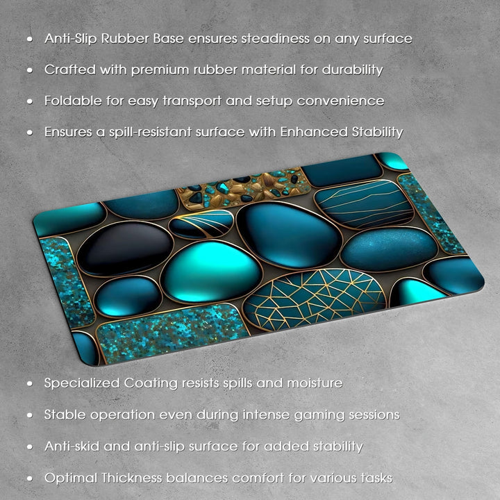 Anti-Slip Desk Mat Gaming Mouse Pad - Colorful Pebbles CP13