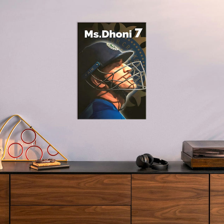 Metal Poster - Indian Cricketer MS Dhoni MS07