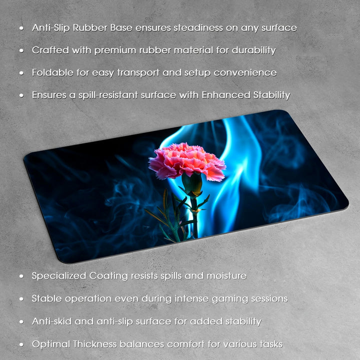 Anti-Slip Desk Mat Gaming Mouse Pad - Smoky Bloom