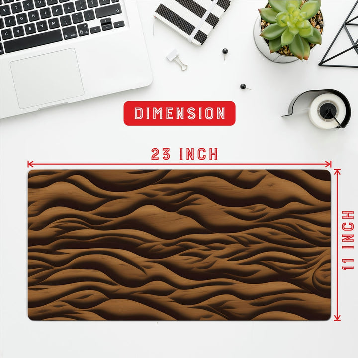 Anti-Slip Desk Mat Gaming Mouse Pad - Brown Earth Like Topography