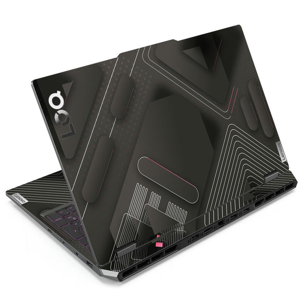 Lenovo LOQ Laptop Skin - Minimalist Matte Black Tech Abstract