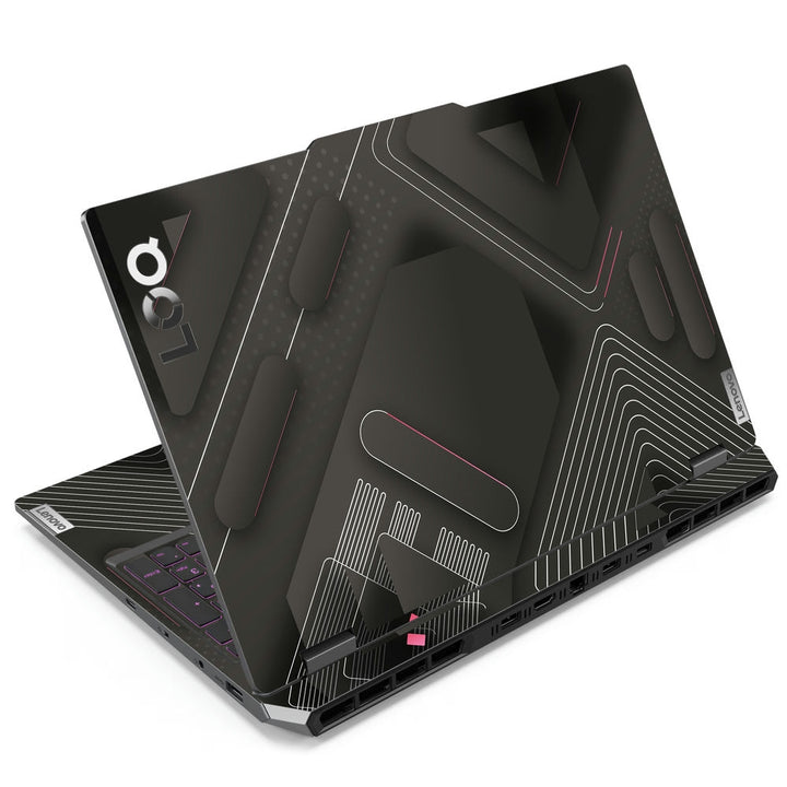 Lenovo LOQ Laptop Skin - Minimalist Matte Black Tech Abstract