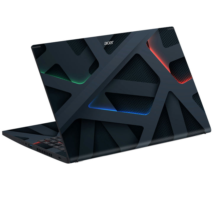 Acer Laptop Skin - Dark Cross Grid Design