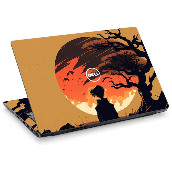 Dell Laptop Skin - Girl Under the Full Moon Blood and Tree