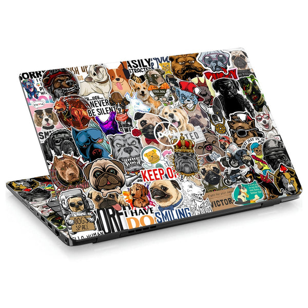 Dell Laptop Skin - Cute Dog Sticker Bomb