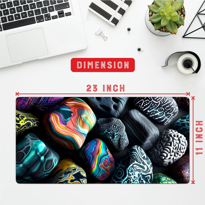 Anti-Slip Desk Mat Gaming Mouse Pad - Colorful Pebbles CP19