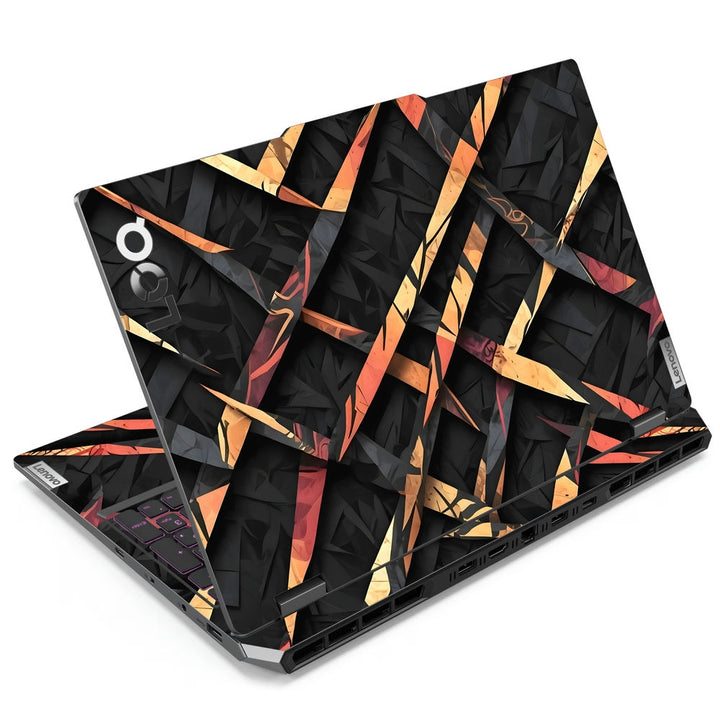 Lenovo LOQ Laptop Skin - Red and Black Braided Abstract