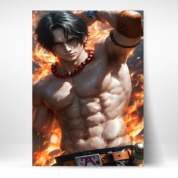 Metal Poster - One Piece Portgas D Ace OP19