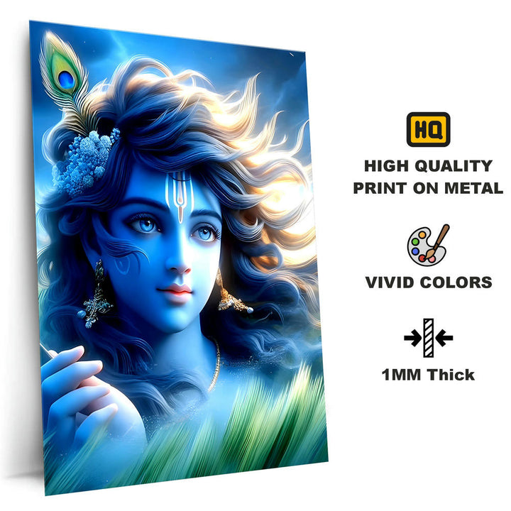 Metal Poster - Lord Krishna LK01