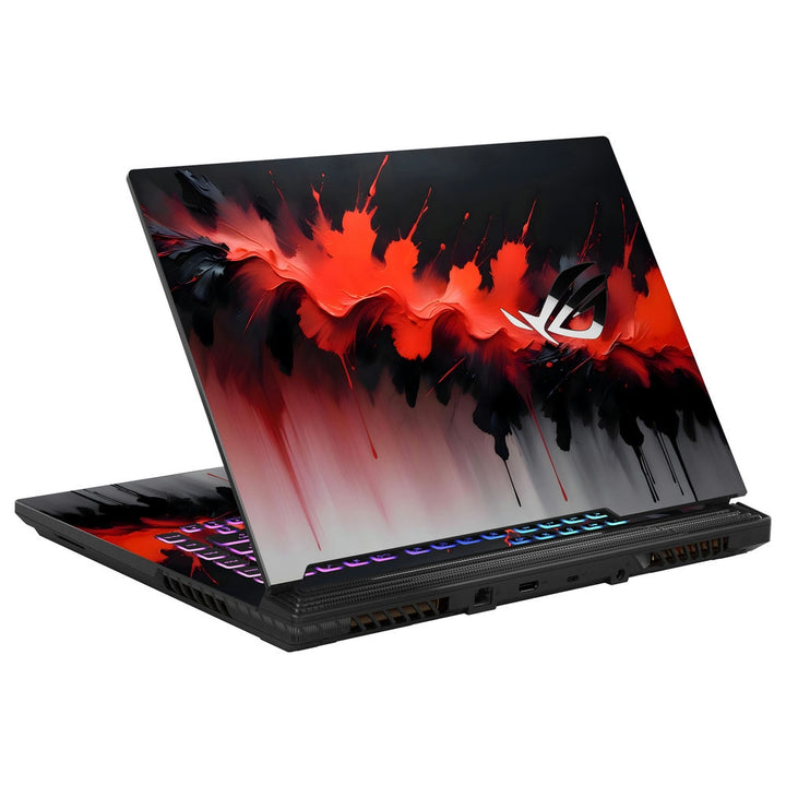 Asus Laptop Skin - Red and Black Ink Drip