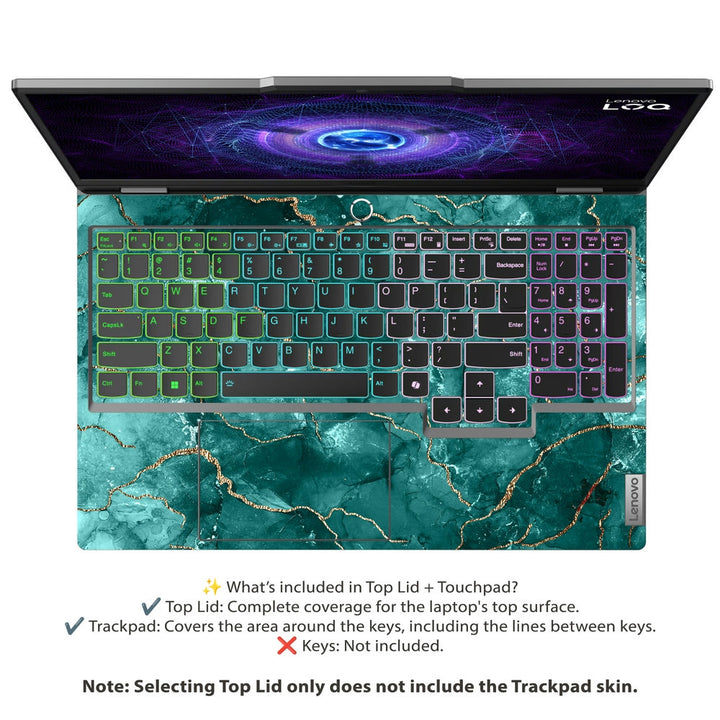 Lenovo LOQ Laptop Skin - Marble Goldern Line Pattern