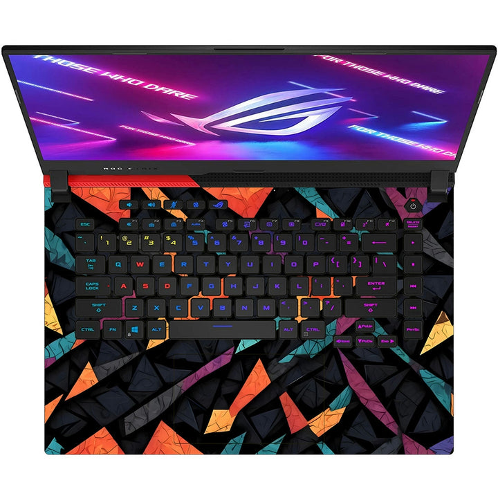 Asus Laptop Skin - Multicolored Triangular Mosaic Art