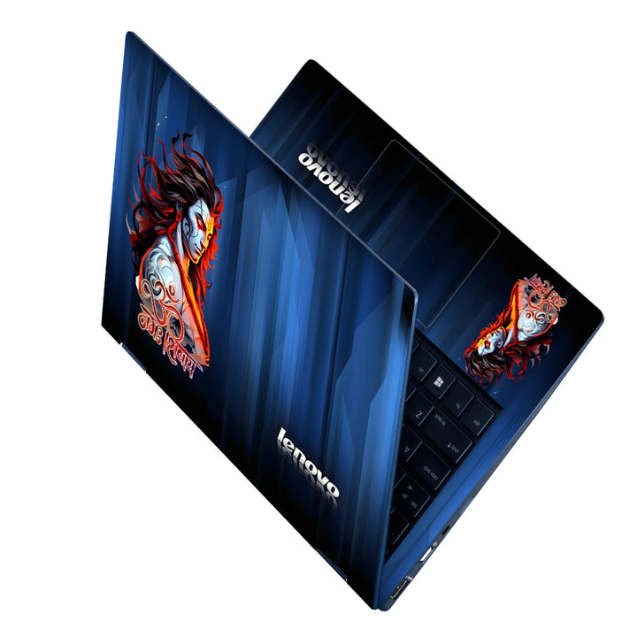 Laptop Skin - Om Namah Shivay on Blue Lenovo Backgound