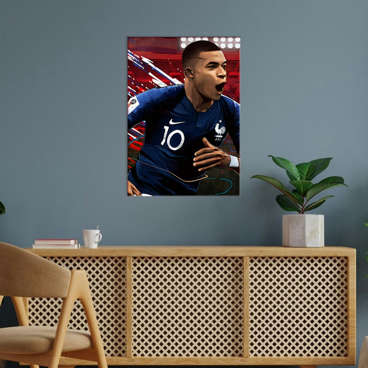 Metal Poster - Footballer Kylian Mbappe KM01