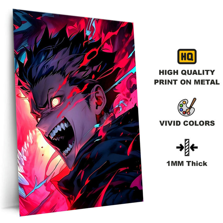 Metal Poster - Anime Flaming Beast