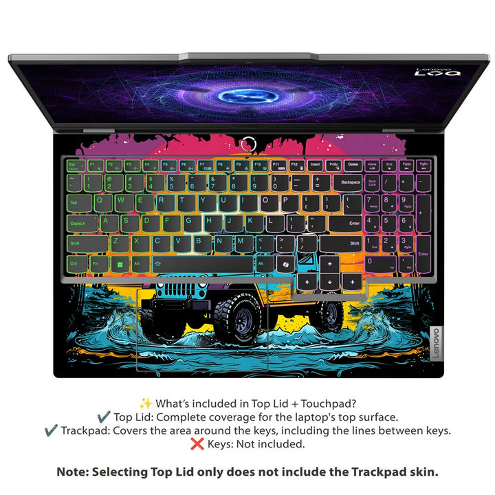 Laptop Skin - Sunset Adventure Jeep