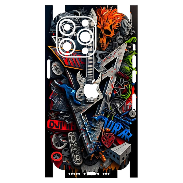 Apple iPhone Skin Wrap - Guitar Sticker Bomb