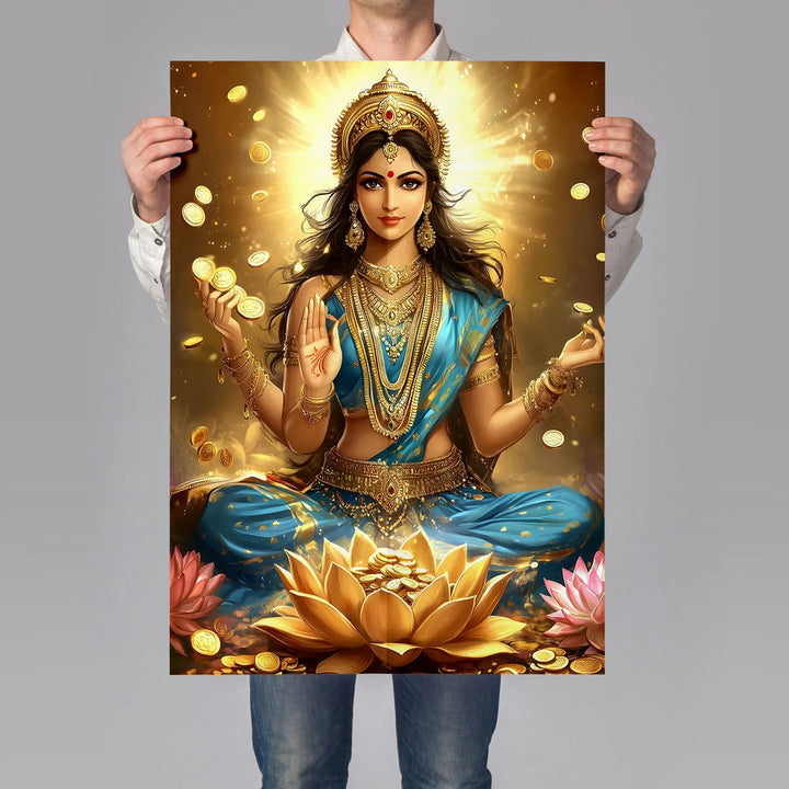 Self Adhesive Textured Vinyl Poster Lakshmis Blessing