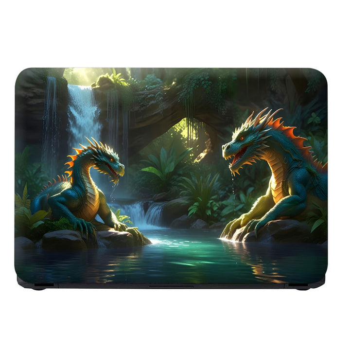 Laptop Skin - Dragon Face to Face