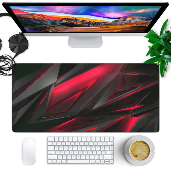 Anti-Slip Desk Mat Gaming Mouse Pad - Red Slash