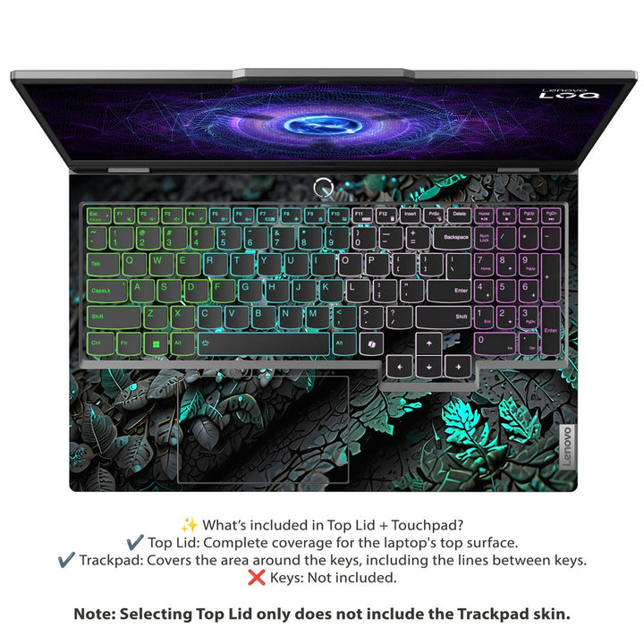 Lenovo LOQ Laptop Skin - Emerald Foliage Glow