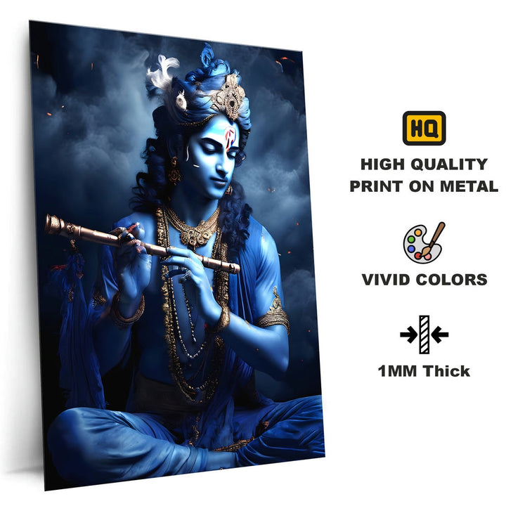 Metal Poster - Lord Krishna LK08