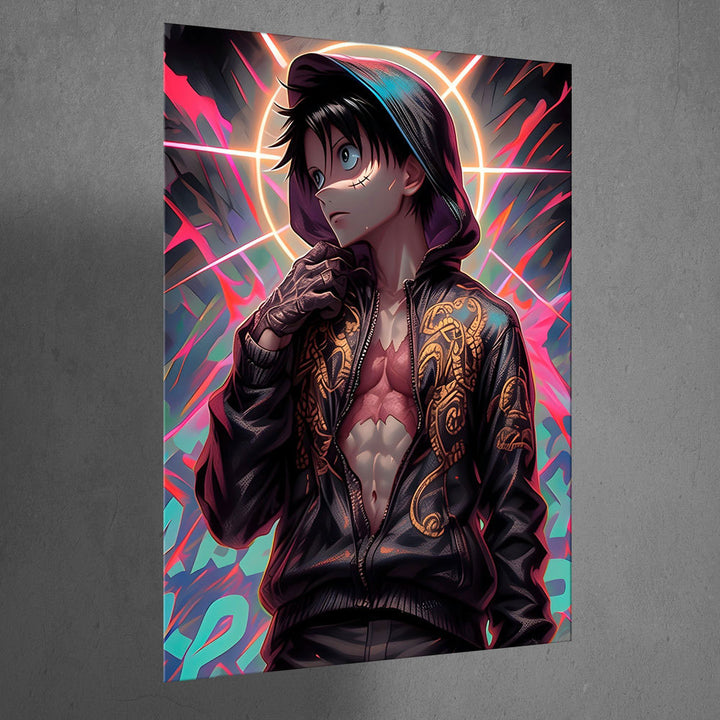 Metal Poster - Anime Hooded Boy