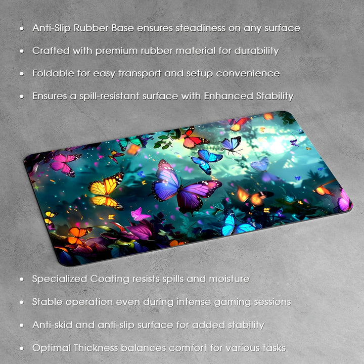 Anti-Slip Desk Mat Gaming Mouse Pad - Multiple Butterflies