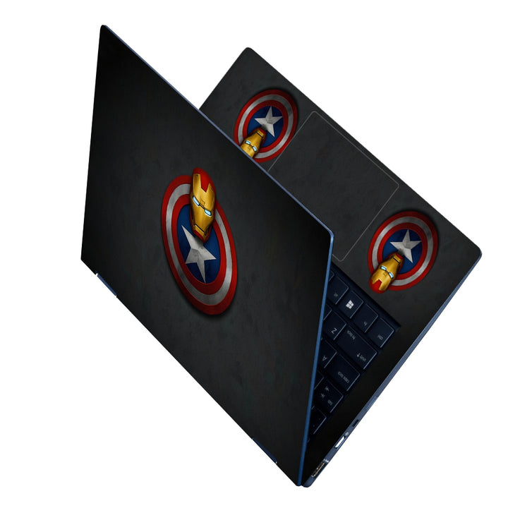 Laptop Skin - Captain Shield Iron Man Mask