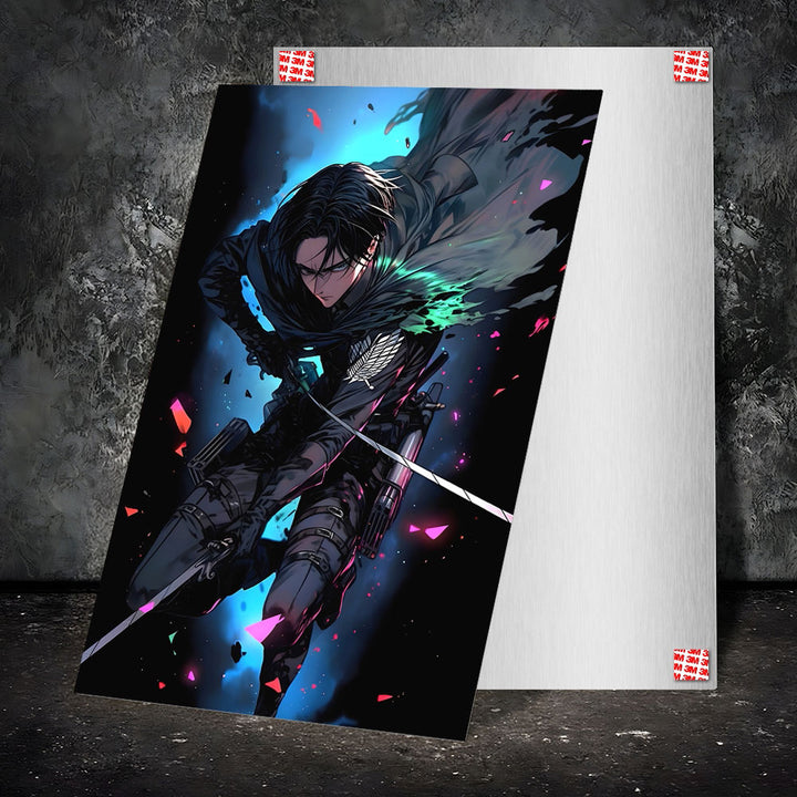 Metal Poster - Anime Dark Swordsman