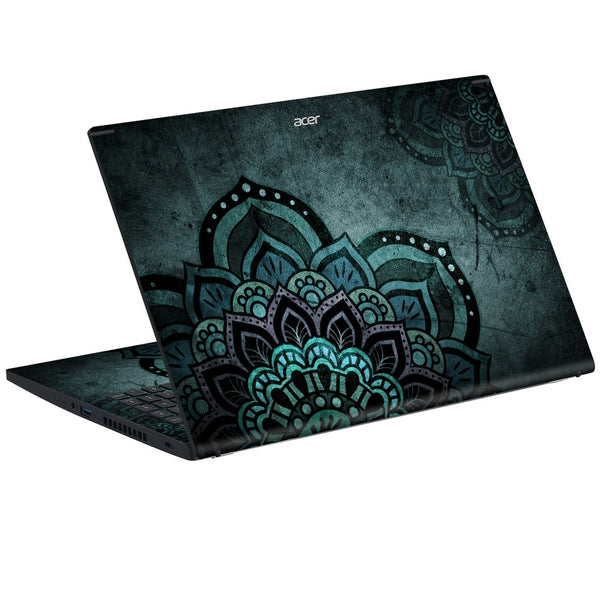 Acer Laptop Skin - Greenish Mandla Art