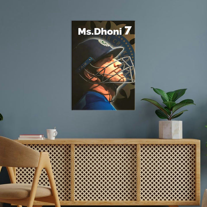 Metal Poster - Indian Cricketer MS Dhoni MS07