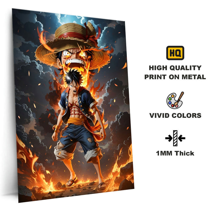 Metal Poster - One Piece Monkey D Luffy OP12