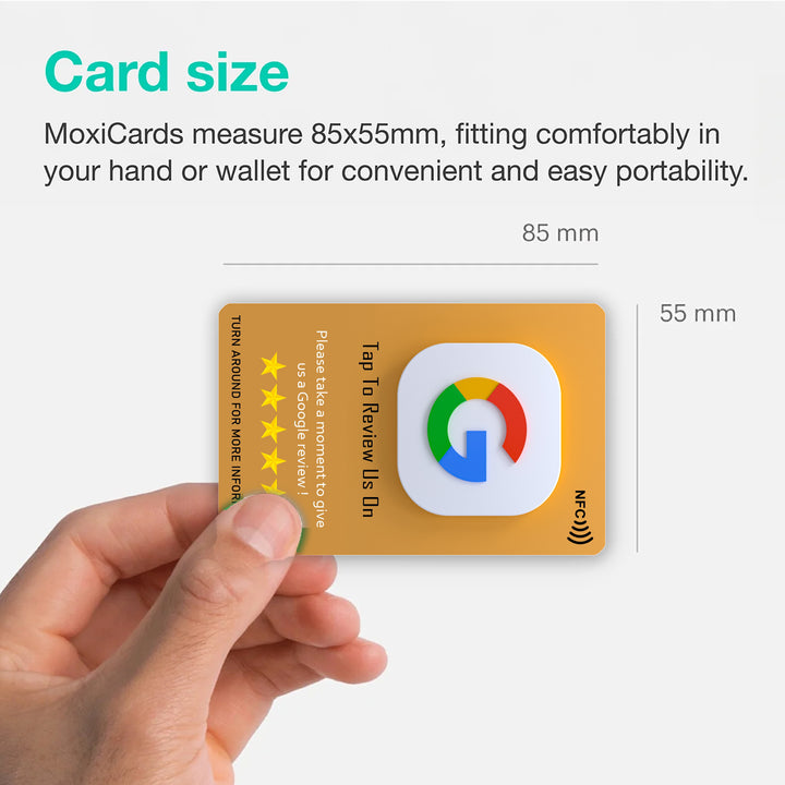 Google Review Card Golden