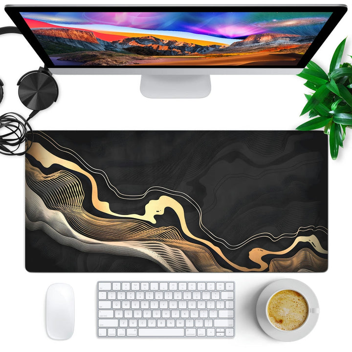 Anti-Slip Desk Mat Gaming Mouse Pad - Golden River