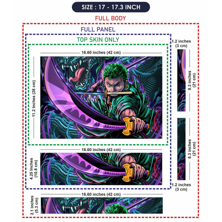 Laptop Skin - Zoro Purple