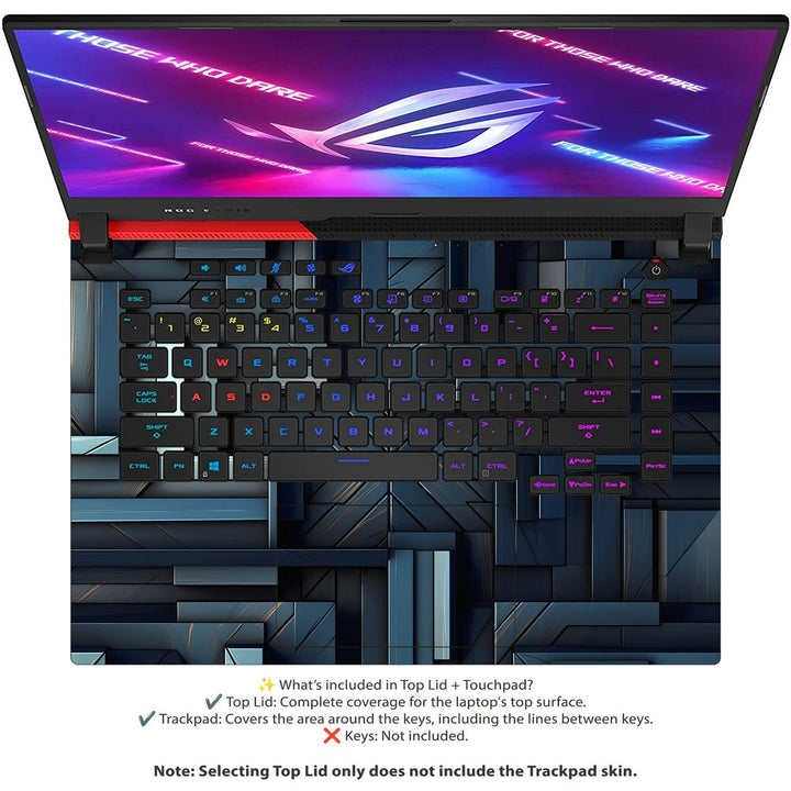 Asus Laptop Skin - Metallic Maze