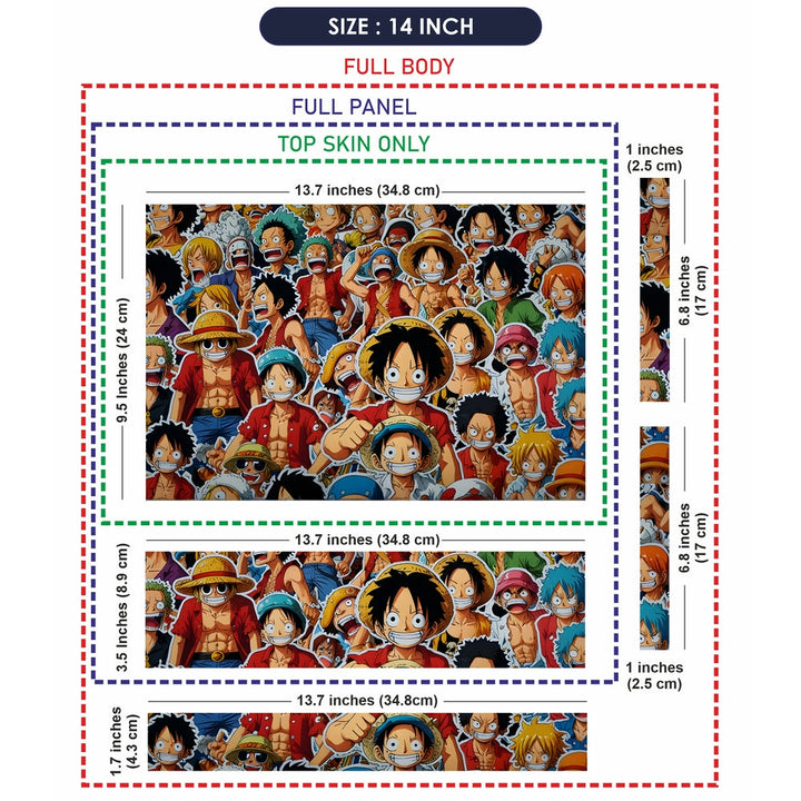 Laptop Skin - Anime One Piece Dynamic Collage DS1