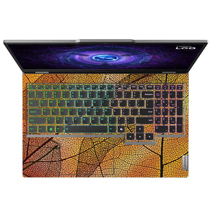 Lenovo LOQ Laptop Skin - Golden and Orange Web Art