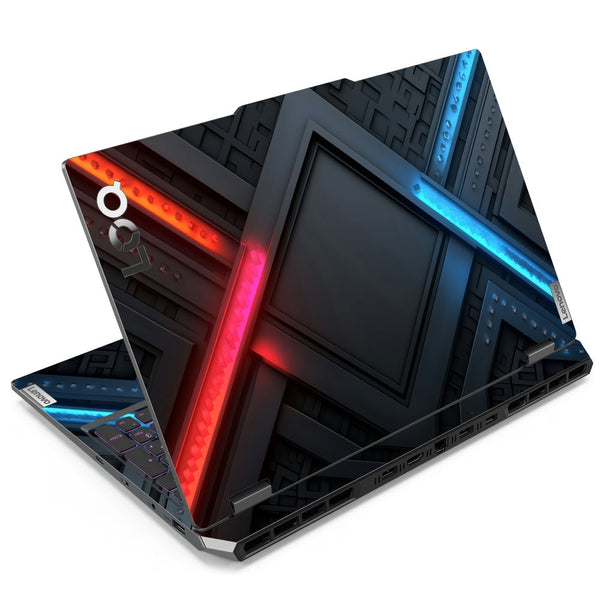 Lenovo LOQ Laptop Skin - Red and Blue Panel Intersection