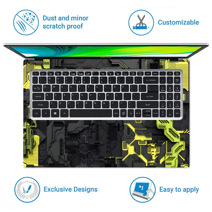 Laptop Skin - Tech Green