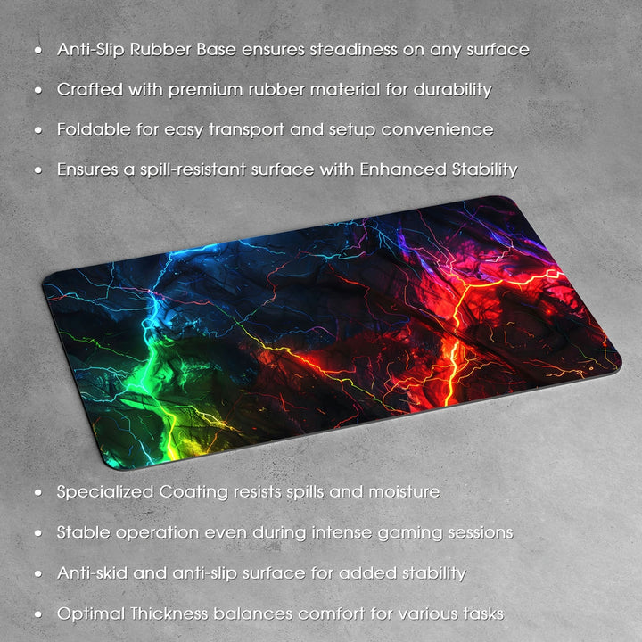 Anti-Slip Desk Mat Gaming Mouse Pad - Electric Storm